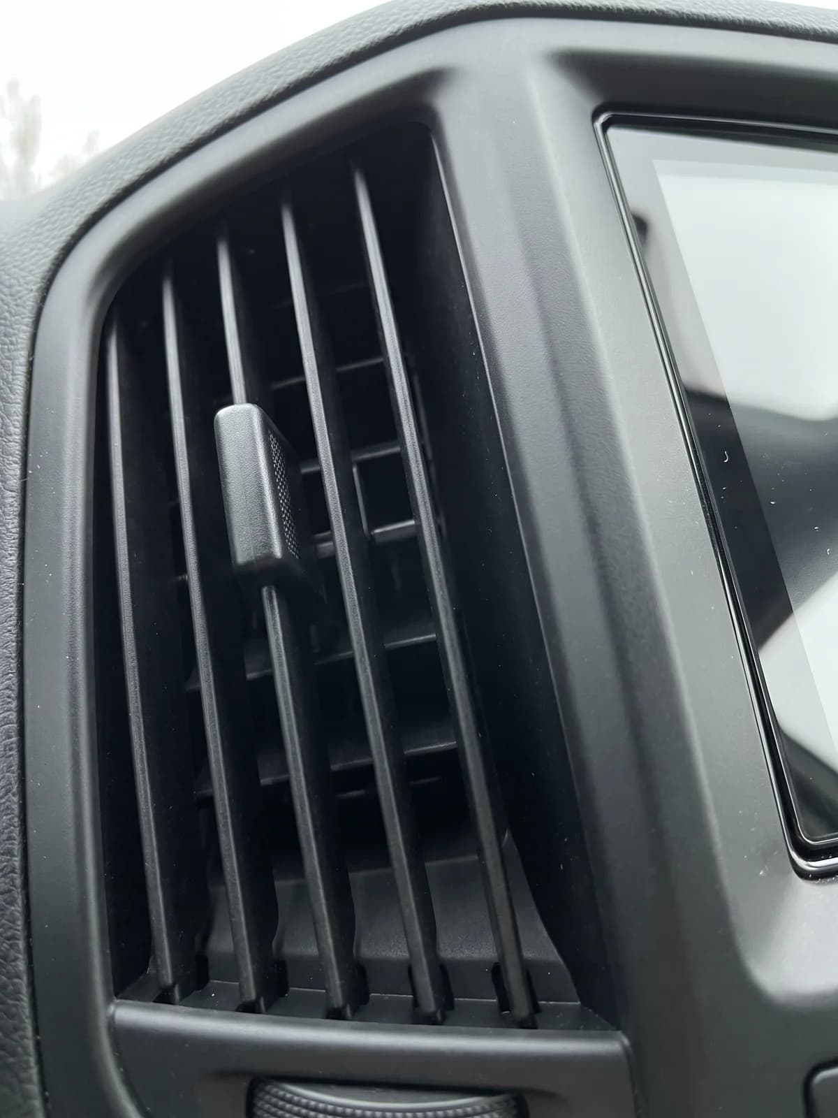 Close view of clean dashboard air vents